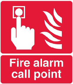 fire alarm call point sign